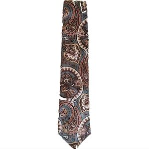 John Hill Executive Collection Tie Colors Sage green cream brown burnt orange